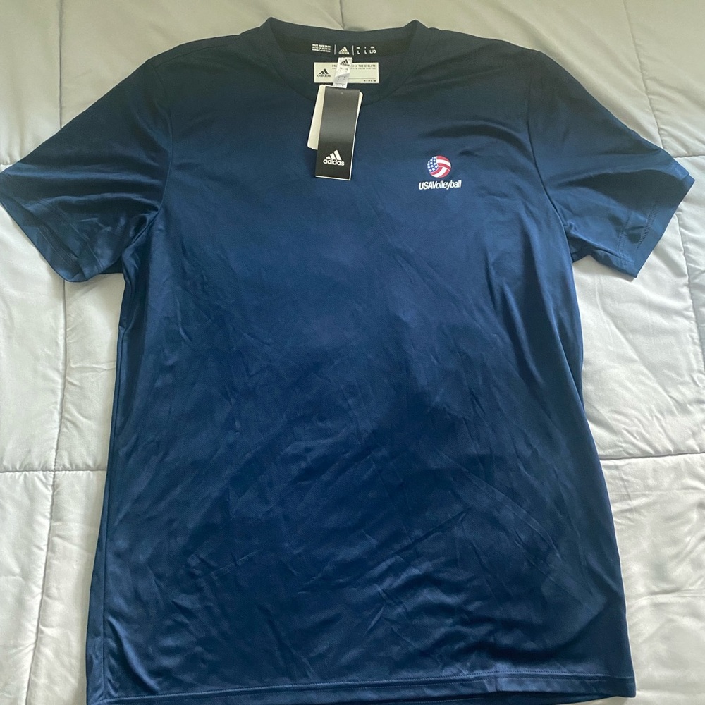 COPY - Adidas Clima Tech Tee, Navy, Large, USA Volleyball, NWT